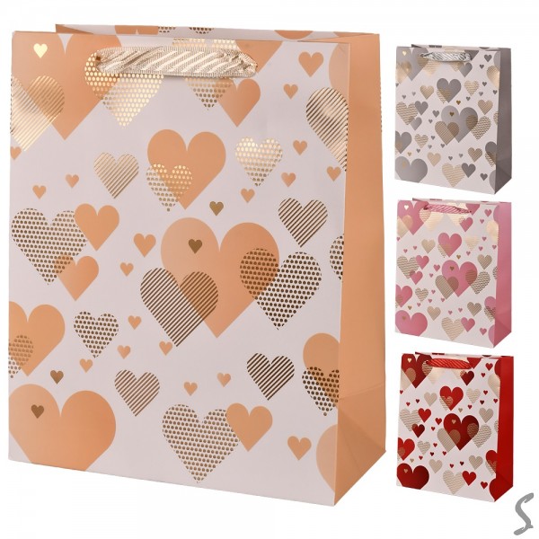 257238 Пакет подарунковий паперовий XS "Heart" 14*15*7см R98562-XS