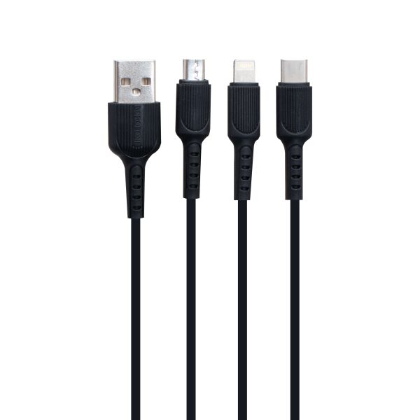 105998 USB Borofone BX16 3-in-1 Easy (Чорний)