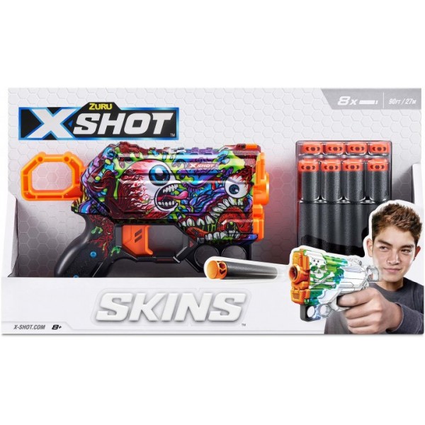 148139 Швидкострільний бластер X-SHOT Skins Menace Scream (8 патронів), 36515J