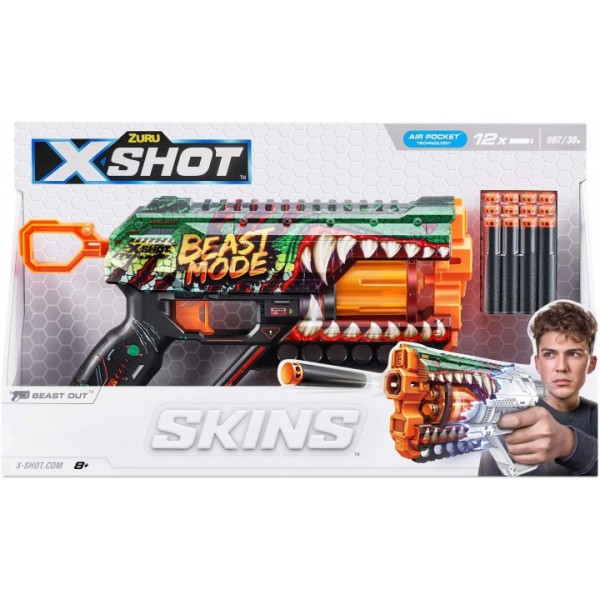 148142 Швидкострільний бластер X-SHOT Skins Griefer Beast Out (12 патронів), 36561A