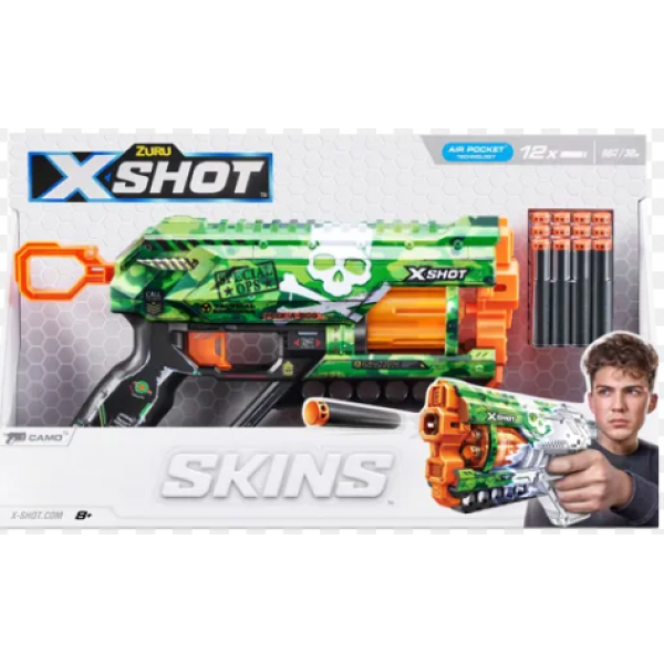 148145 Швидкострільний бластер X-SHOT Skins Griefer Camo (12 патронів), 36561H