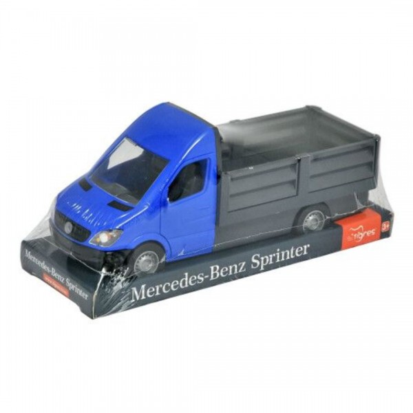 252889 Автомобіль "Mercedes-Benz Sprinter" бортовий (синій) на планшетці, Tigres