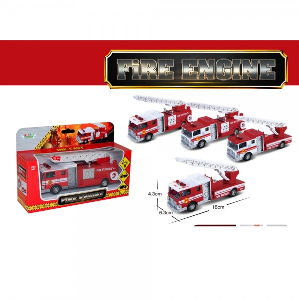 181397 Пожежна машина XG879-105A мет.,інерц.,рух.деталі,гум.колеса,відч.двері,3види,муз.,світло,бат.