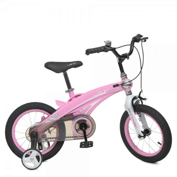 118121 Велосипед дитячий 14д. WLN1439D-T-2F Projective,SKD 95, магнієва рама, дод.кол., рожевий.