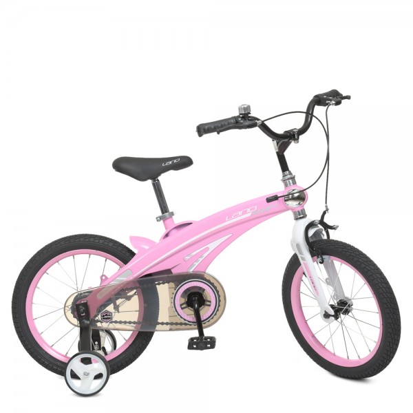 118128 Велосипед дитячий 16д. WLN1639D-T-2F Projective,SKD 95, магнієва рама, дод.кол., рожевий.