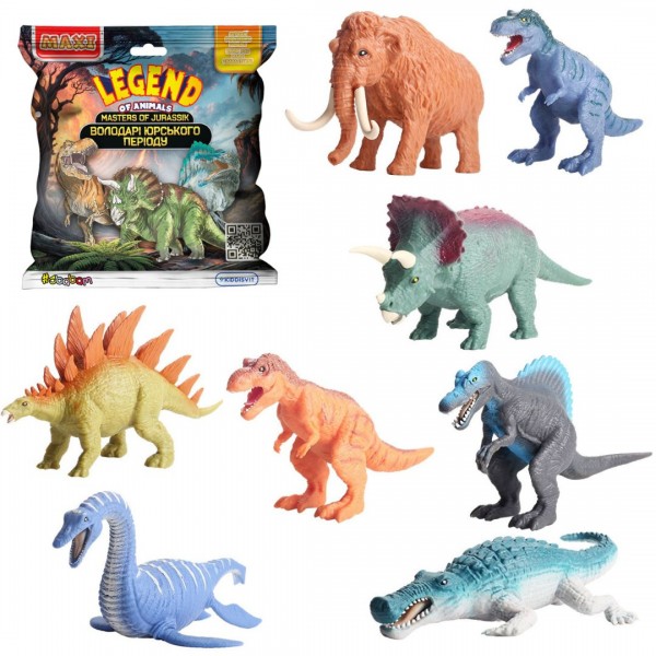 228446 Стретч-іграшка у вигляді тварини серії LEGEND OF ANIMALS МАКСІ – ВОЛОДАРІ ЮРСЬКОГО ПЕРІОДУ
