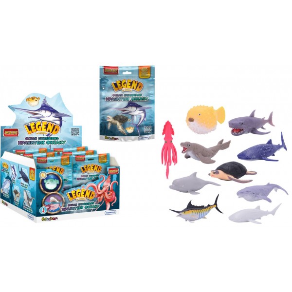 233185 Стретч-іграшка у вигляді тварини серії LEGEND OF ANIMALS МАКСІ - ХРАНИТЕЛІ ОКЕАНУ (в дисп.)