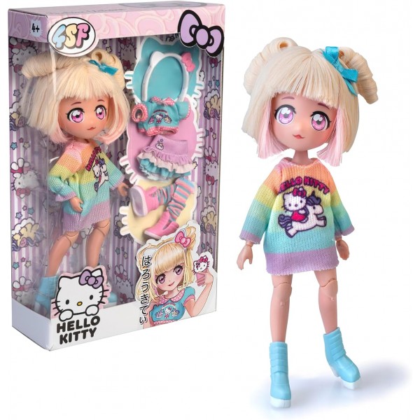 228262 Ігровий набір 4SF MANGA DOLLS серії "Hello Kitty" – СТИЛЬНА ЦУКЕРОЧКА-ЄДИНОРІГ (з аксес.)