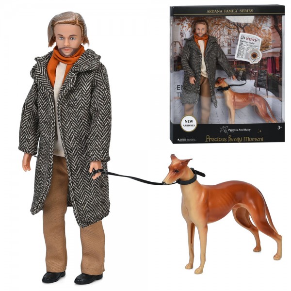 244933 Лялька A812A хлопчик, 30см, шарнірний, собака, в кор-ці, 30-36,5-6см