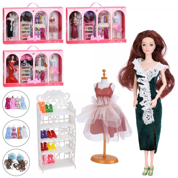244938 Лялька з вбранням FD0431 29см, шарнірна, плаття, взуття, манекен, мікс видів, в кор-ці, 60-33-6см