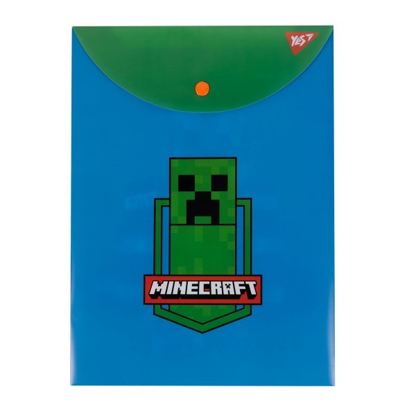 155573 Папка-конверт YES А4 на кнопці "Minecraft" вертикальна