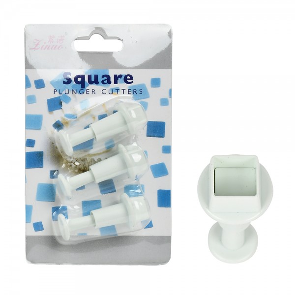 227165 Плунжер кондитерський для печива/мастики "Square" 3пр/наб 14*9см., R32653