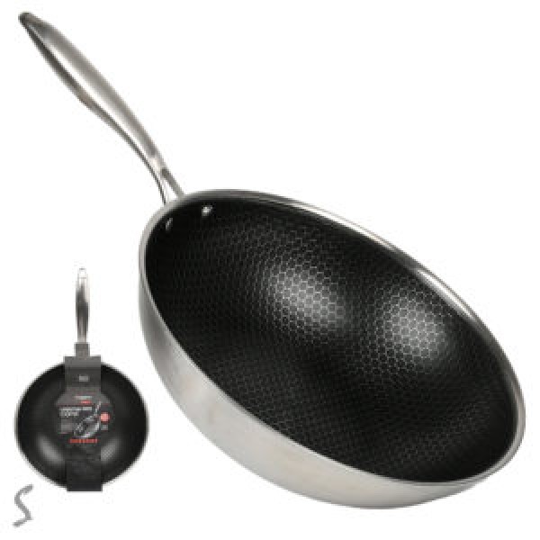 246731 Пательня WOK з антипригарним покриттям "Соти" d30*8.8см інд. дно 10385-30