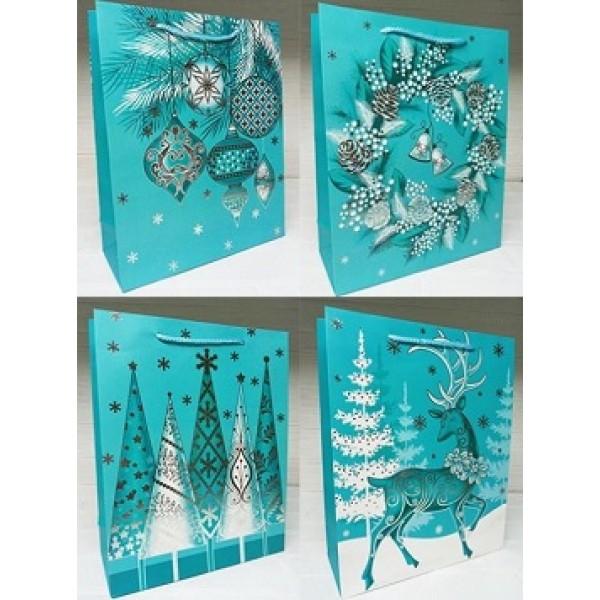 136824 Пакет 26*32*10 "Новорічний ментол" (12 шт в пак)