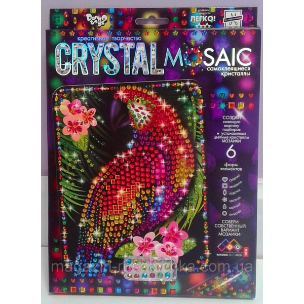 71460 Набір креативної творчості "CRYSTAL MOSAIC" №10 папуга