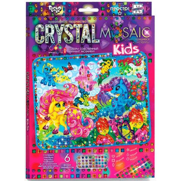 71461 Набір креативної творчості "CRYSTAL MOSAIC KIDS" №1 поні на веселці