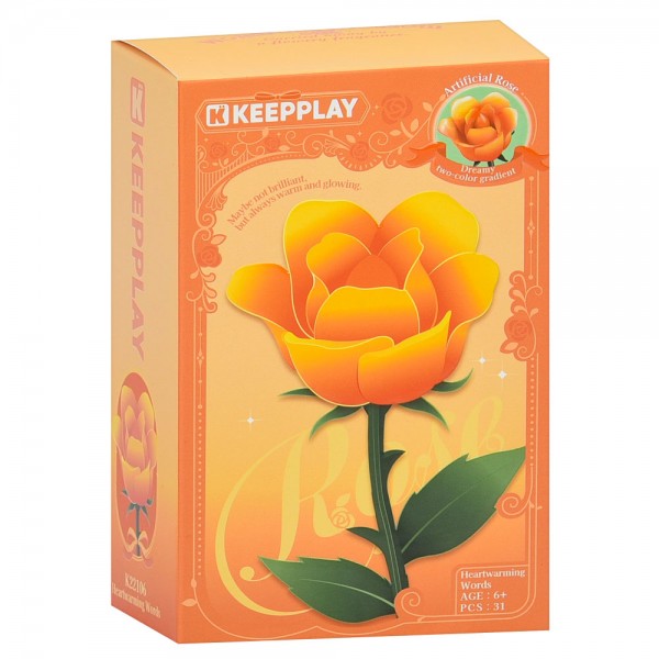 229669 Конструктор K22106 квіти, троянда, 31 дет., кор., 9-14,5-6 см.