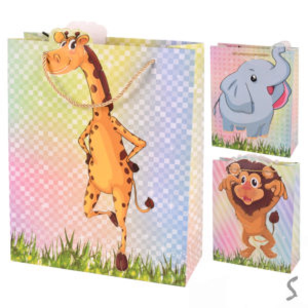 245164 Пакет подарунковий паперовий S "ZOO" 18*23*10см R34501-S