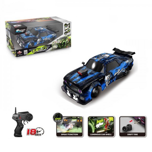 242094 Машина SC16A18 радіокер.,2,4G,1:16,акум.,небит.корпус,пара/дим,дрифт,доп.колеса,4х4,USB,світло,кор.