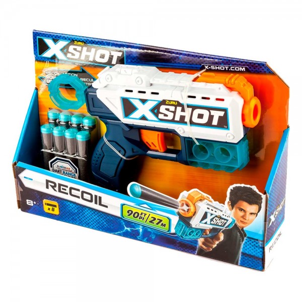 210173 X-Shot Швидкострільний бластер EXCEL Recoil (8 патронів), арт. 36184Z