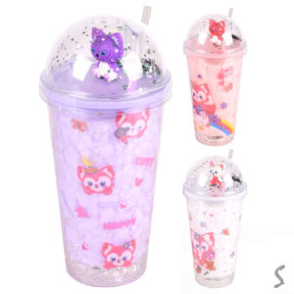 256569 Склянка з кришкою та трубочкою "For Kids" 450мл R100185
