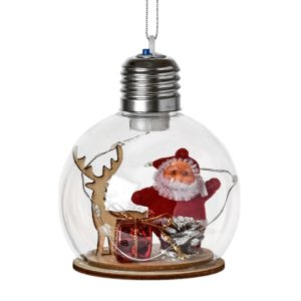244791 Іграшка-підвіска новорічна "Lamp" з підсвічуванням 9см R96063