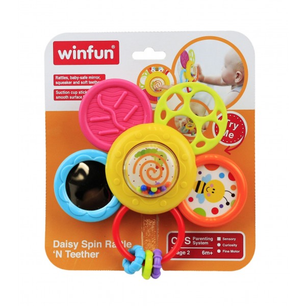 35918 Брязкальце 0776-NI WinFun на присосці, квітка, прорізувач, пискавка, кор., лист