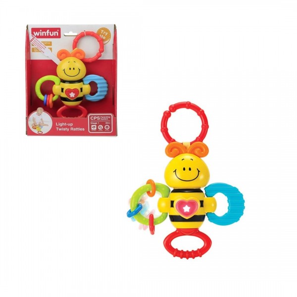 35941 Підвіска на візок 0625-NL WinFun  бджілка, брязкальце, муз., світло, бат., кор.