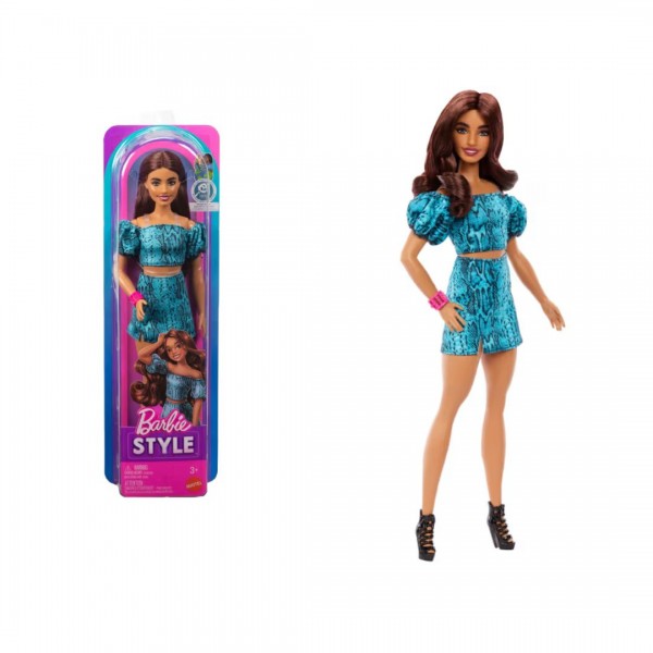 259332 Лялька Barbie “Модниця” у бірюзовому вбранні з анімалістичним принтом