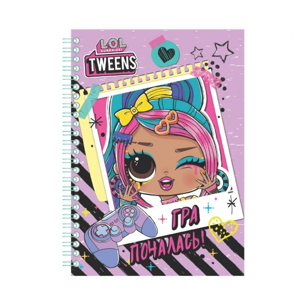 246704 Скетчбук А5, 96 с. ТМ "L.O.L. SURPRISE! TWEENS" (фіолетовий)