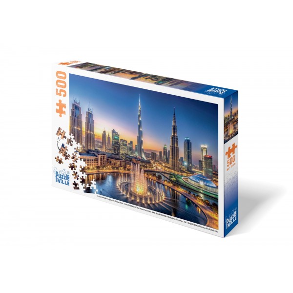 241837 Пазл 500 елементів "Бурдж-Халіфа та фонтан Дубай, ОАЕ"