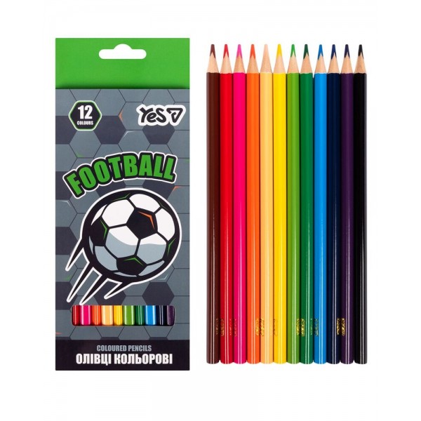 259765 Олівці кольорові Yes "Football" 12 кол.