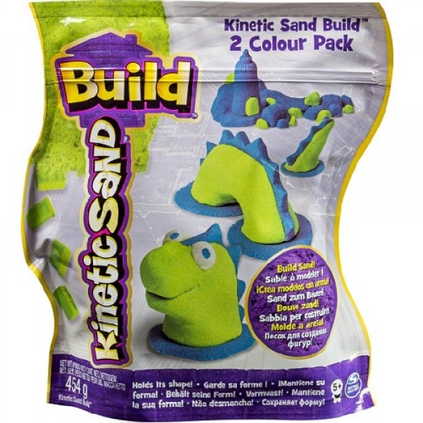 206233 Пісок для дитячої творчості - KINETIC SAND BUILD (зелений - 227 г, блакитний - 227 г)