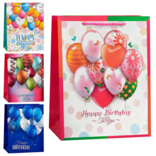 155496 Пакет подарунковий паперовий XL "Balloons" 41.5*53*15.5см., YM01302-XL