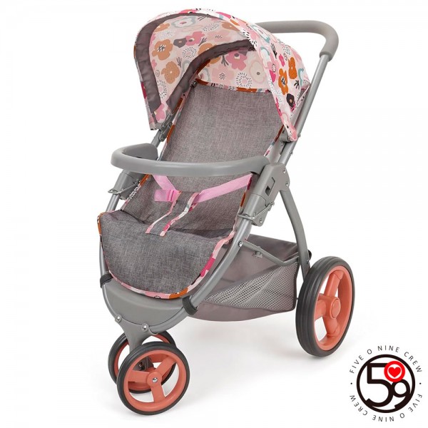 247243 Візок T731038 для ляльки, прогулянковий, ручка EVA, кошик, метал, кор., 55-33,5-12 см.