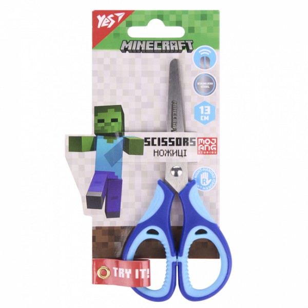 226993 Ножиці Yes "Minecraft" 13см з гумовими вставками