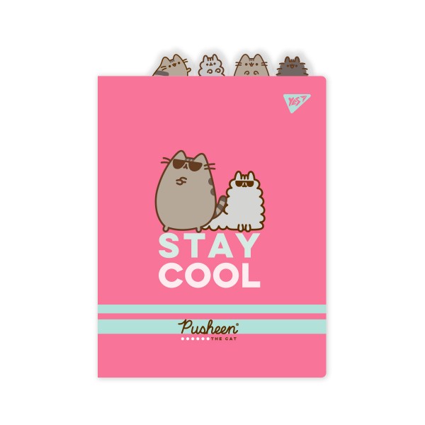 226995 Папка-портфель Yes FC на блискавці з тканинними ручками "Pusheen"