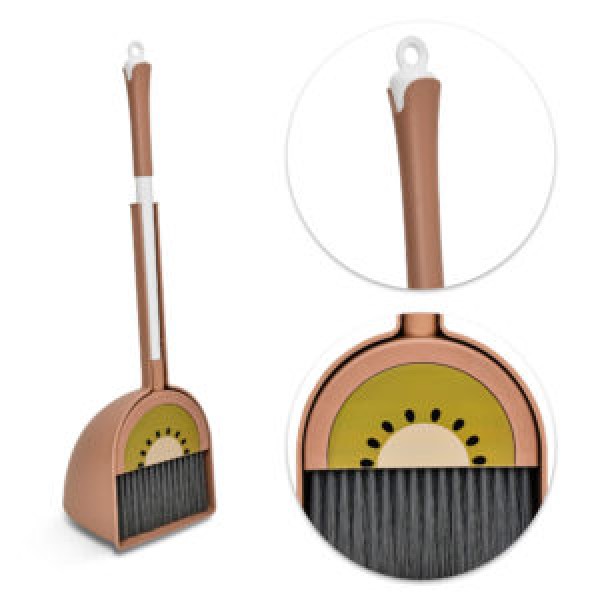 168721 Набір для прибирання (мітла, совок) "Kiwi" 56см., R94314