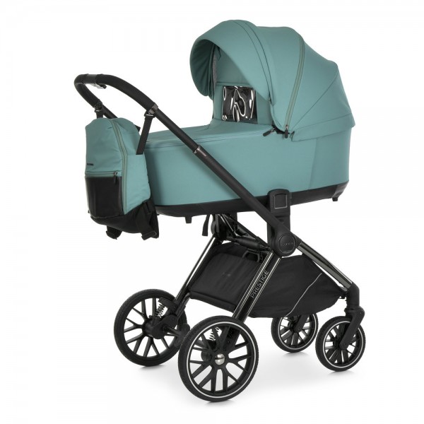248794 Візок універсальний2в1 El Camino PRESTIGE ME 1124-3 Jade Green.люлька+прогул.блок,хром.рама,2дощ.мос