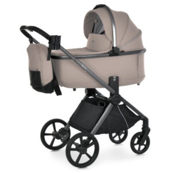 249703 Візок універсальний2в1 El Camino ELLE ME 1221 Beige.люл+прог.бл,хром.рама,2 дощ.мос.сіт.рюк.алюм.