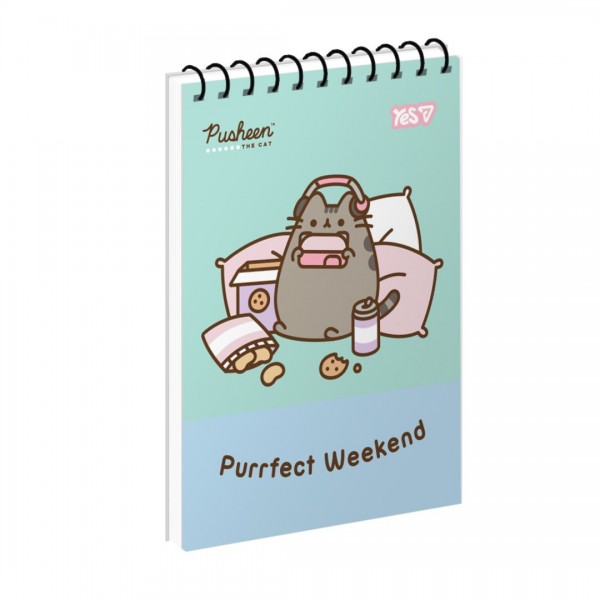 259552 Зошит для записів Yes А6/80 од.спіраль "Pusheen, Sweet Day" ВДЛ