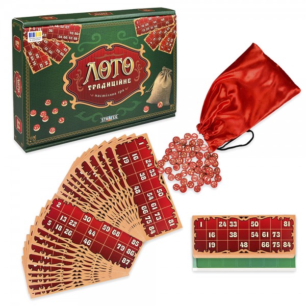 246811 Настільна гра Strateg Лото традиційне (30488)