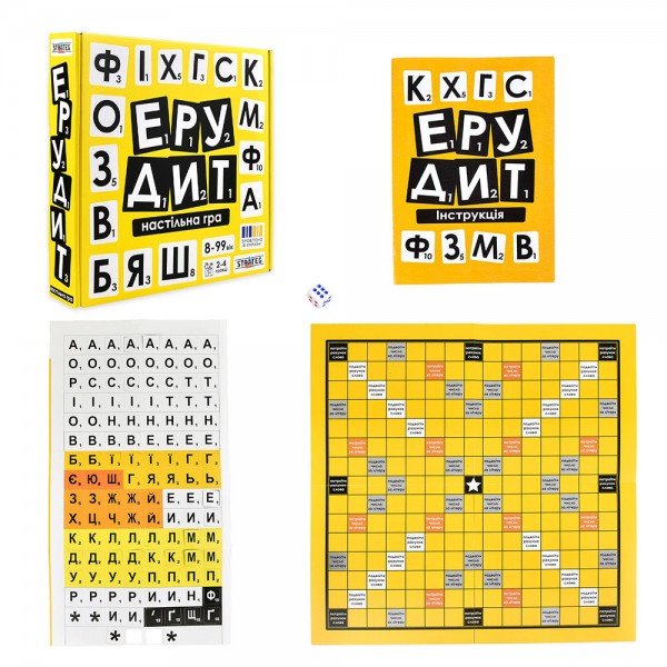 246812 Настільна гра Strateg Ерудит українською мовою (30619)