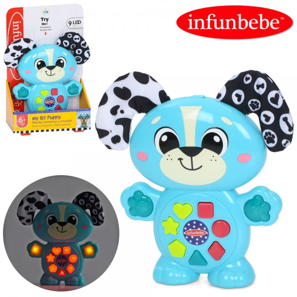 247271 Гра LS5129 собака, 2 режим гучності, вушка шуршать, муз., світло, бат., кор., 13,5-21,5-5,5 см.