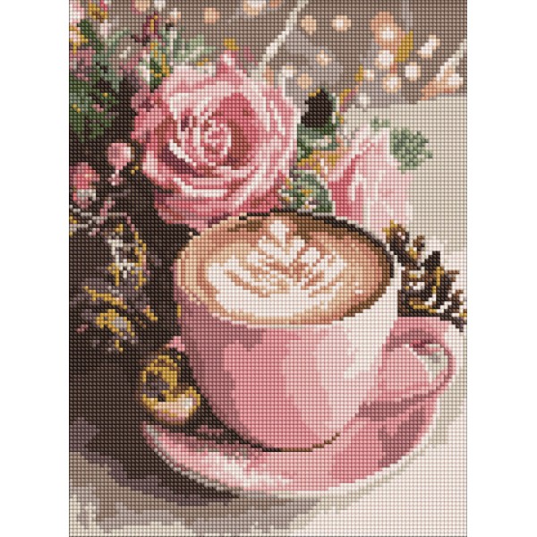 244482 Набір з алмазною мозаїкою "Новорічне капучино" 30х40см