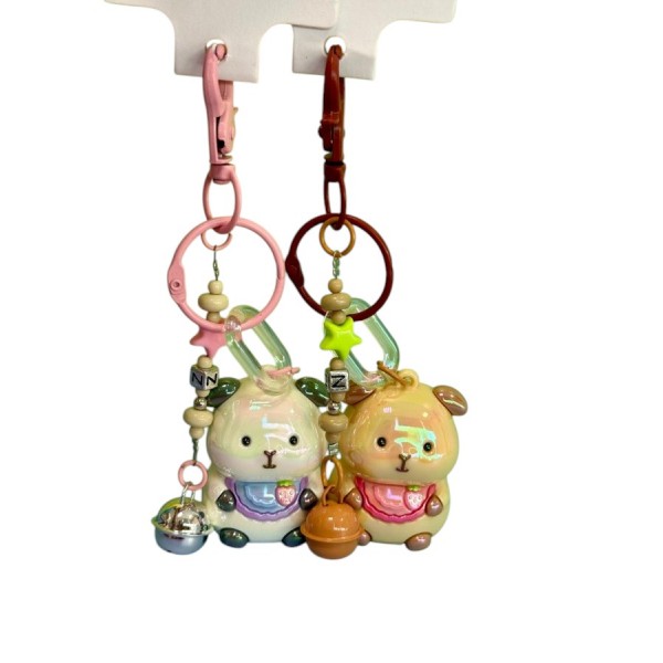 245129 Брелок FG250526003A морська свинка, дзвіночок, 2 види, кул., 4-5-3 см.