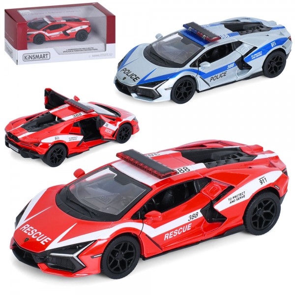 249114 Машина KT5459WPR метал, інерція, 1:38,, відчиняються двері, гум.колеса,2 види.кор.16-7-7,5см