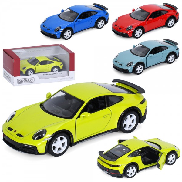 249138 Машина KT5467W метал, інерція,1:36,відчиняються двері, гумові колеса, 4 кольори,кор.16-7-7,5см,