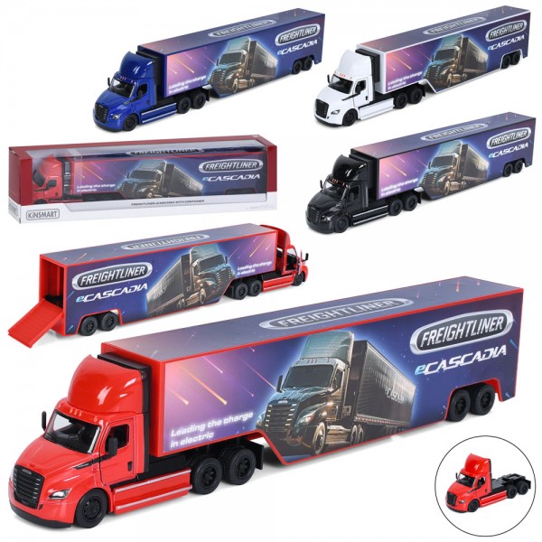 249147 Трейлер KT1303W  метал, інерція,відчиняються двері,гум.колеса,4кольори,кор.34,5-8,5-6см