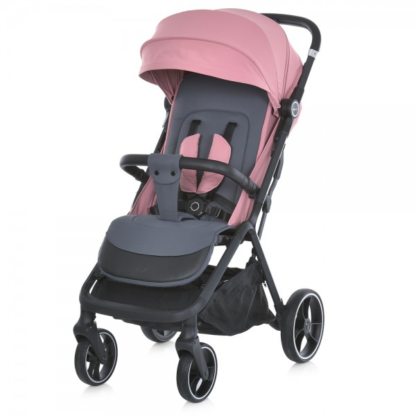 165813 Візок дитячий ME 1127-S BEYA Blush Pink прогулянковий, до 22 кг, PU колеса, чохол, рожевий.
